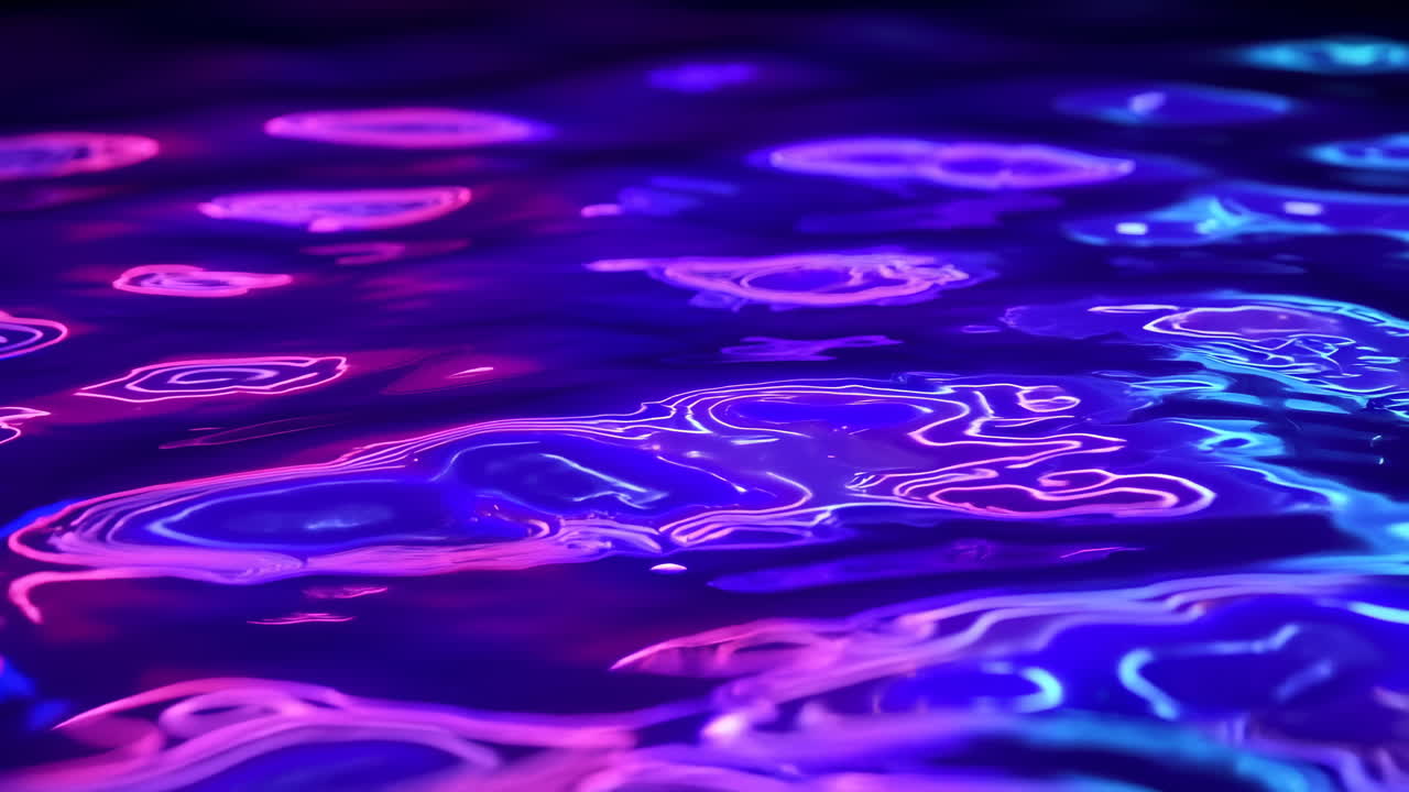 Superficie liquida astratta dinamica con colori neon luminosi