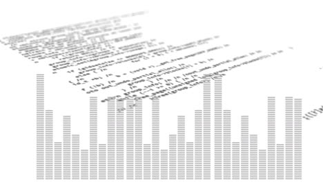 animación del procesamiento de datos financieros sobre las estadísticas