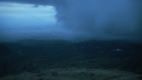 dark clouds covering the vast landscape in panama