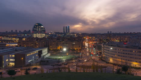 timelapse del atardecer desde las tablas, madrid