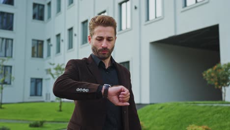 businessman waiting outdoors