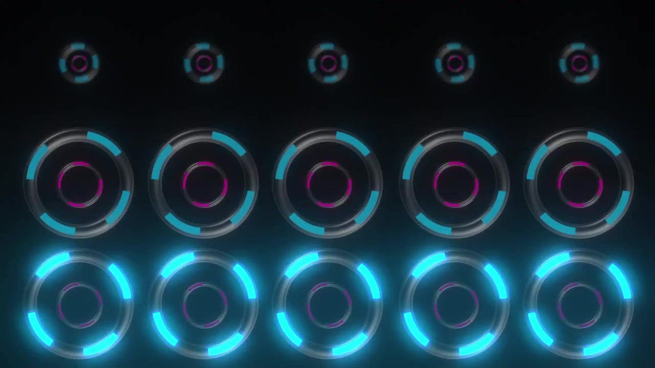 Abstract Glowing Circles Pattern