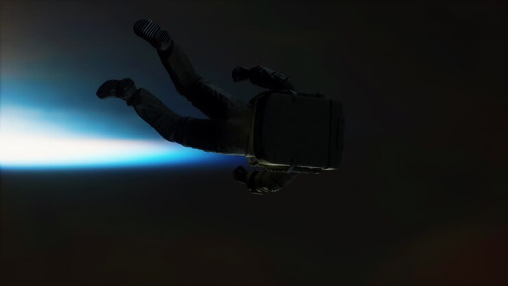 dead Astronaut in outer space Elements of this image furnished by NASA
