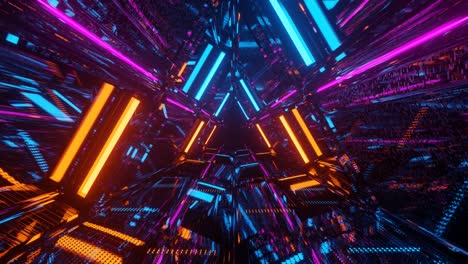 Vj-Túnel-Colorido-Triángulo-Sin-Fin,-Renderizado-3d