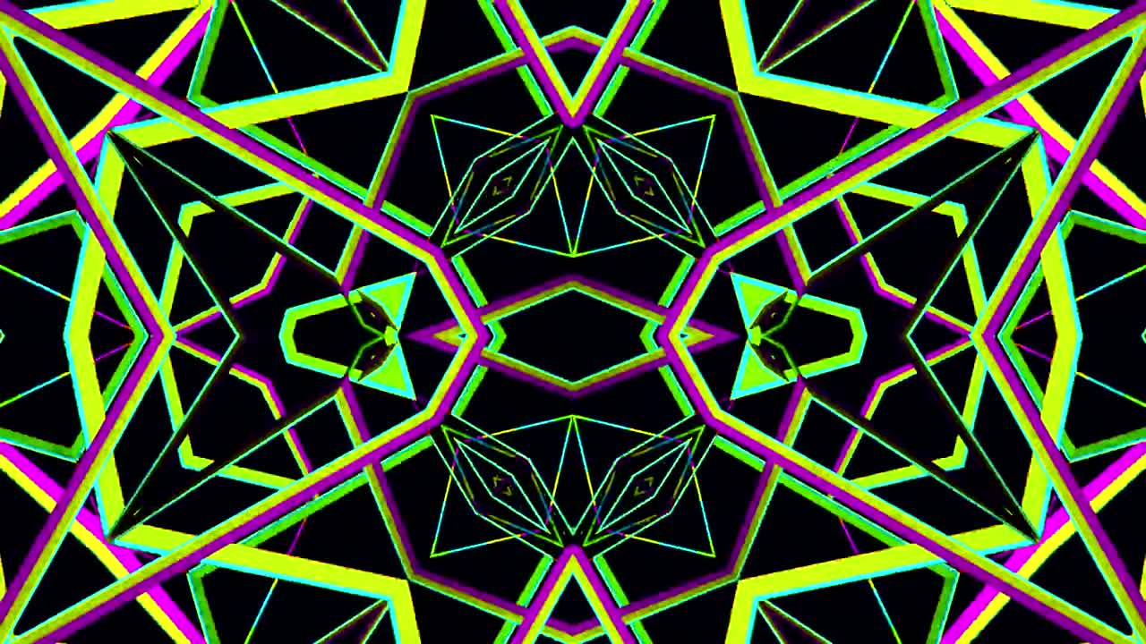 Latar Belakang Abstrak Visual Kaleidoskop DJ VJ Loop