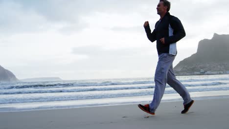 Man-running-on-the-beach