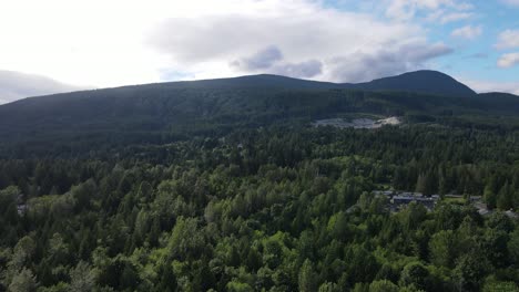 Hills-covered-with-dense-boreal-forest-at-the-sunshine-coast-of-BC,-Canada