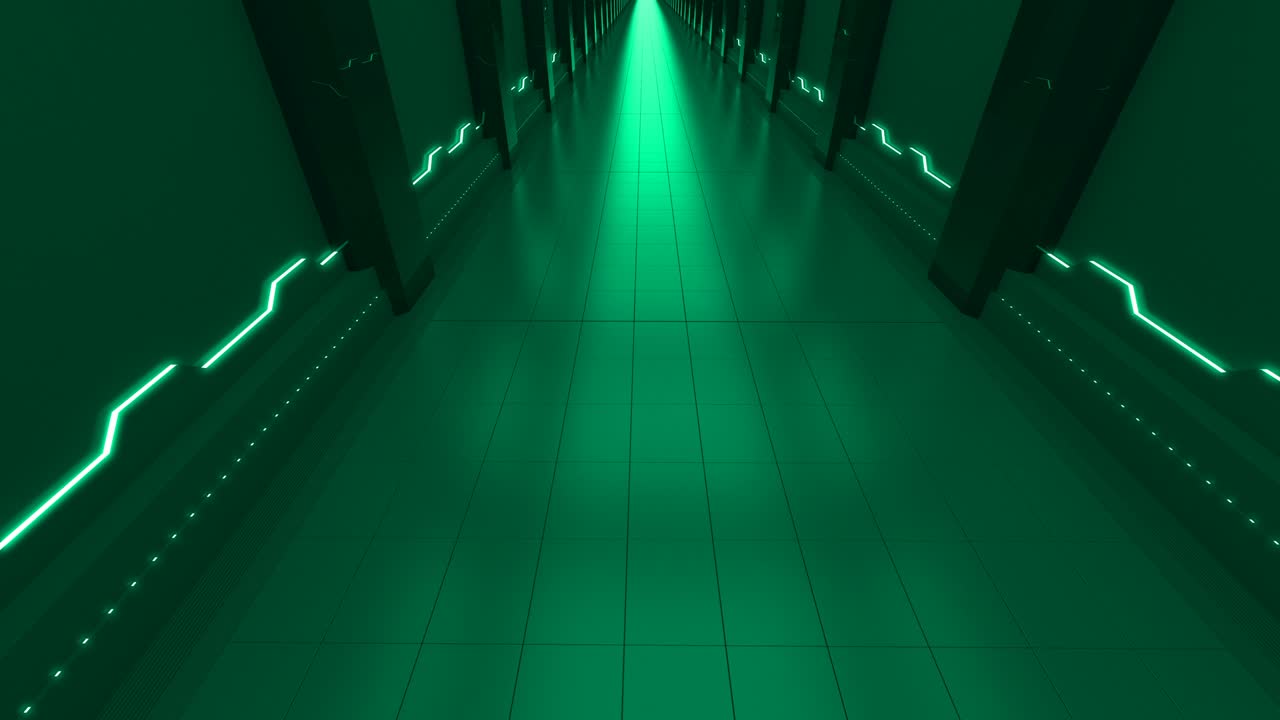 túnel de pasillo de fondo abstracto con bucle tecnológico