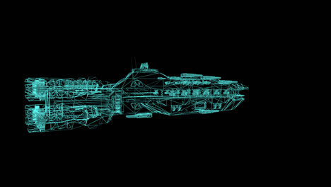 Wireframe Sci-Fi Starship