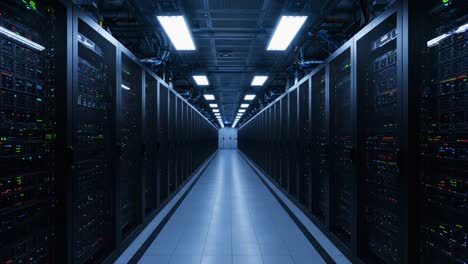 a glimpse into the heart of modern technology: a server room filled with high-performance data storage systems and networking hardware in a complex environment