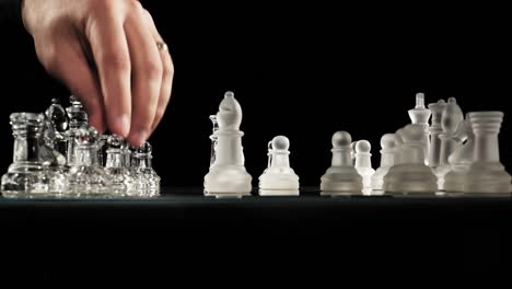 fast chess game at the isolated space