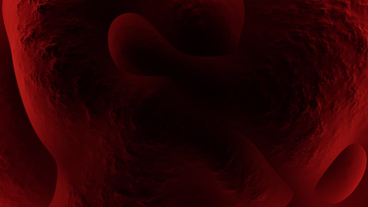 Abstract dark red internal organ muscle pumping. Medical and biological visual suitable for science research, healthcare, anatomy, or educational backgrounds