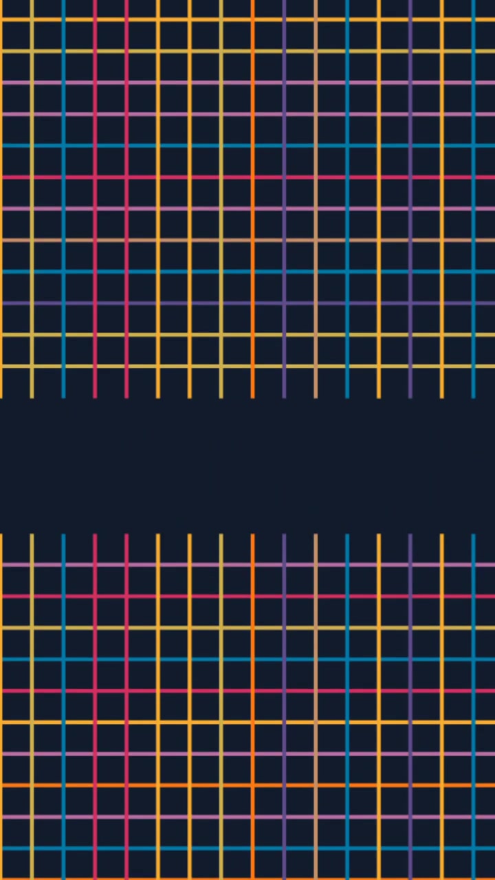 Digital animation of colorful criss cross lines against black background