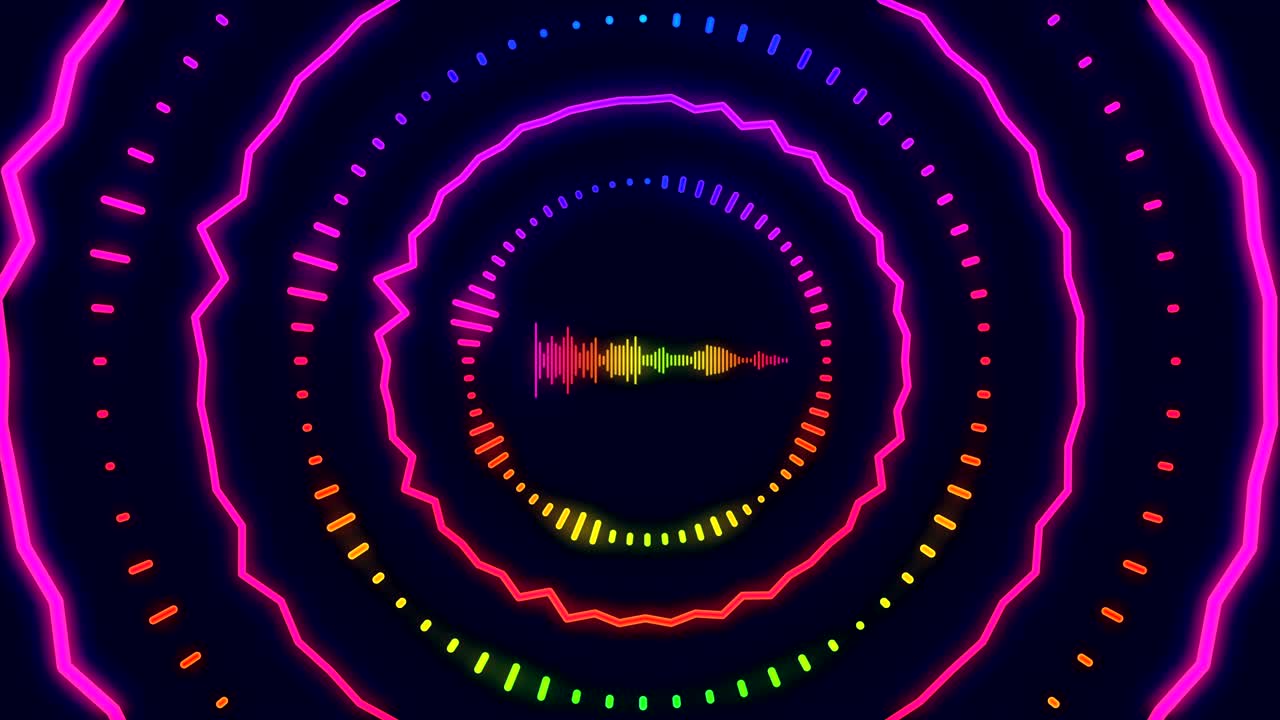 ecualizador pulsante contra el fondo de las ondas sonoras