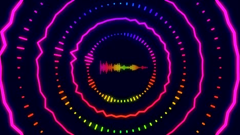 ecualizador pulsante contra el fondo de las ondas sonoras
