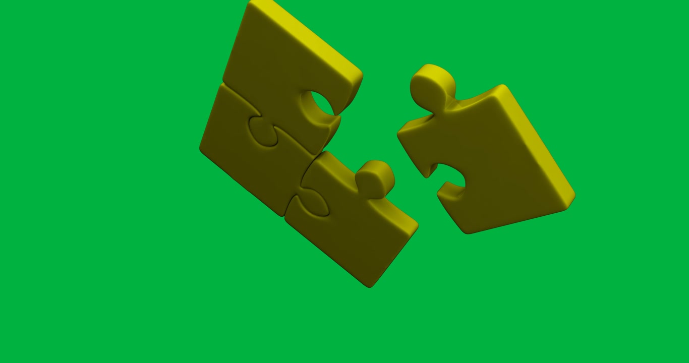 L'icona della Giornata Nazionale del Puzzle presenta un puzzle giallo su sfondo nero