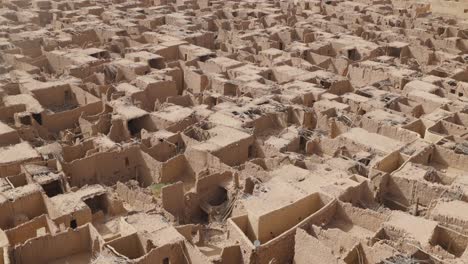 aerial view of the old town mud hut houses in the tourist area of al ula, saudi arabia