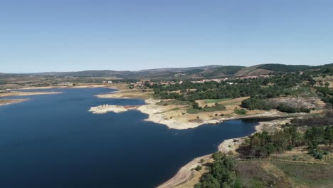 Aerial-Shot-of-beautiful-lake