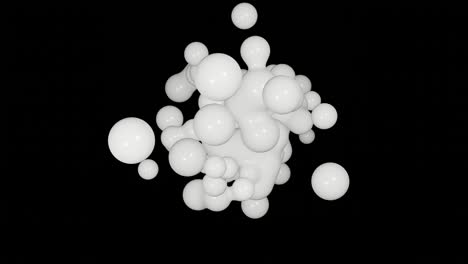 white metaball 3d footage