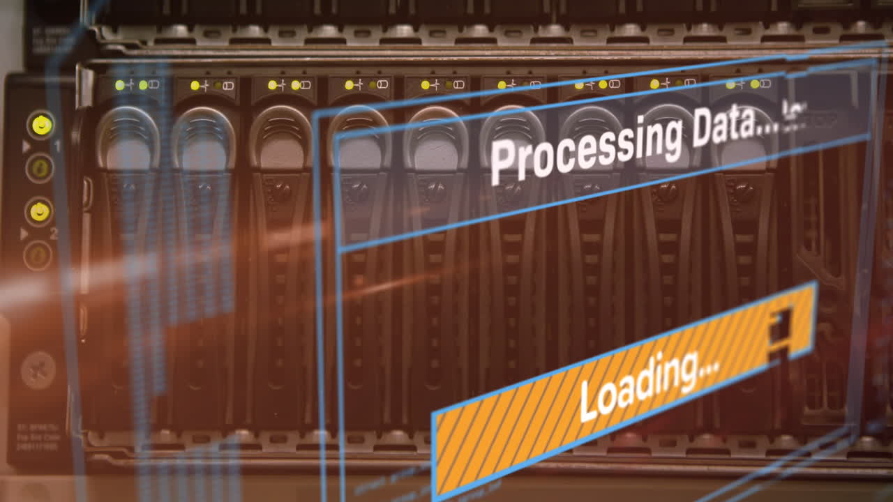 Animation of data processing over server