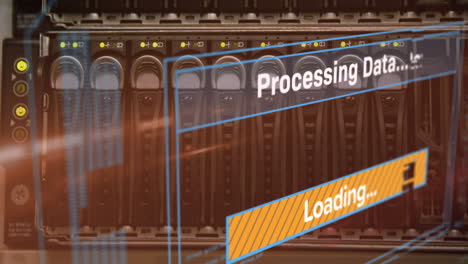 animation of data processing over server