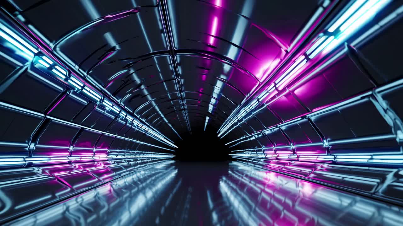 Futuristic Neon Tunnel