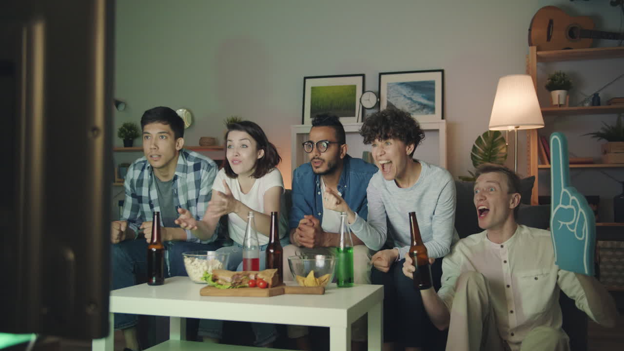 Friends Watching a Game Together