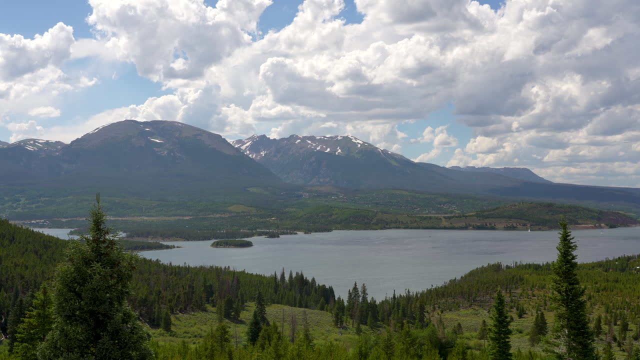 Scenic panoramic vista over Dillon Reservoir from Sapphire Point overlook