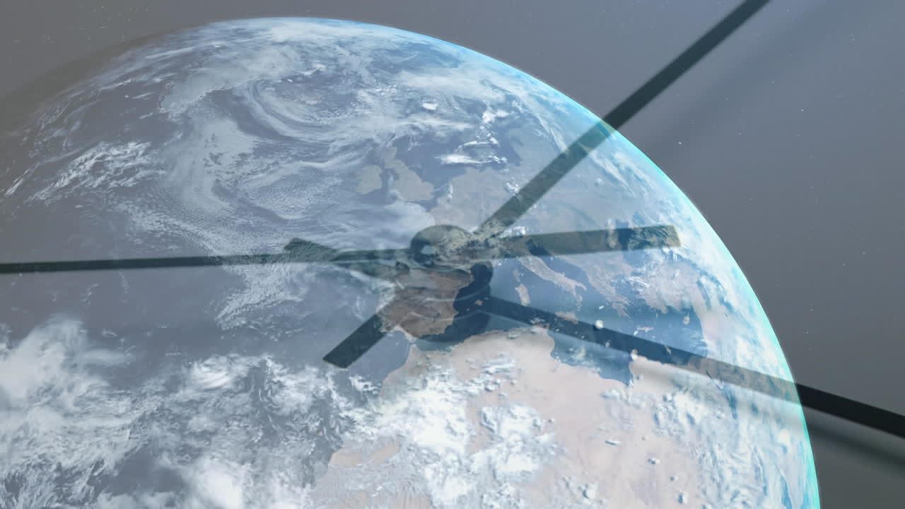 animación de un reloj moviéndose rápidamente sobre el globo girando sobre un fondo gris