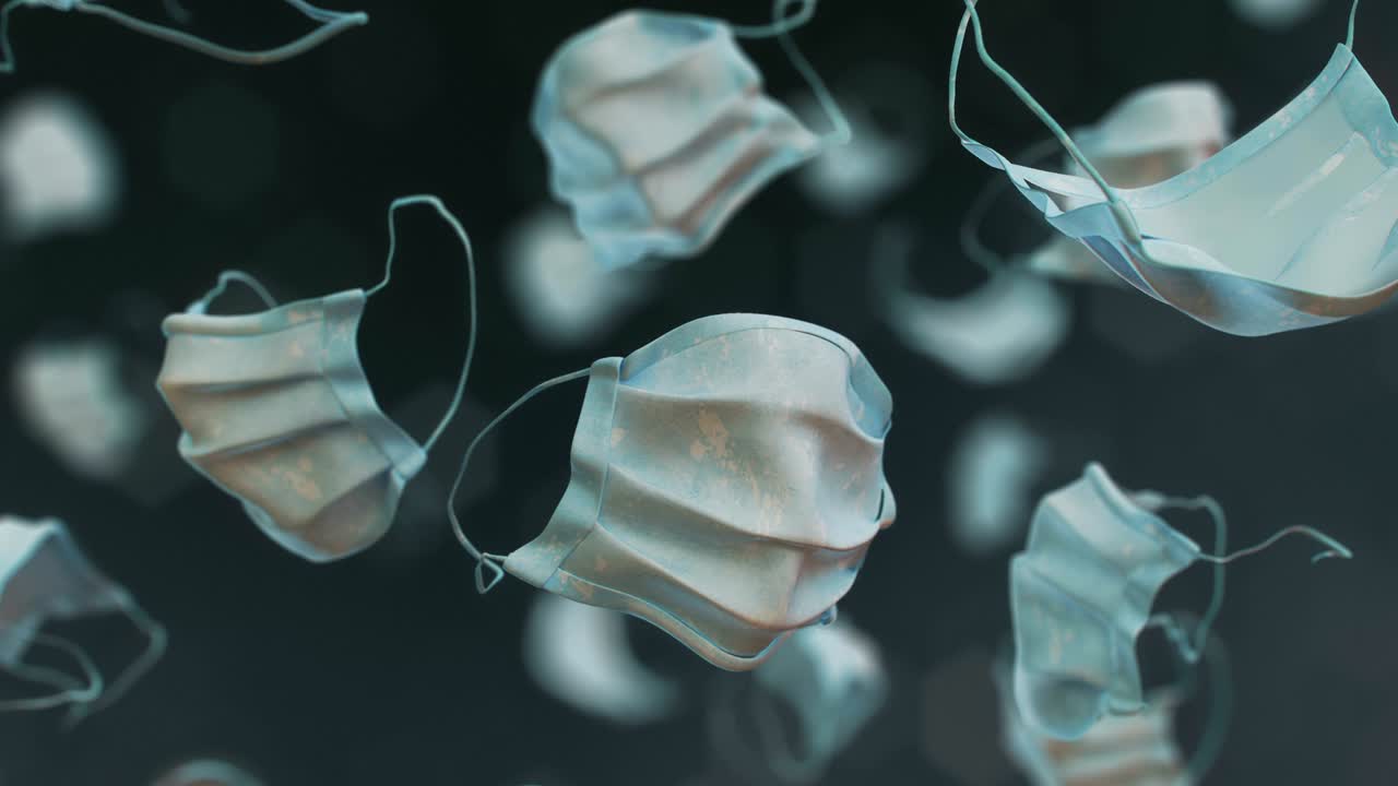 의료 코로나 바이러스 얼굴 마스크 4k 느린 동작으로 루프 가능한 비디오