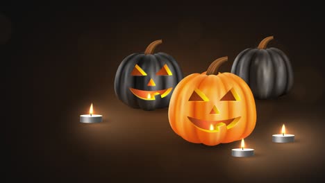 las calabazas de halloween animación en 4k.