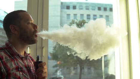 video of myself making a big cloud with vape