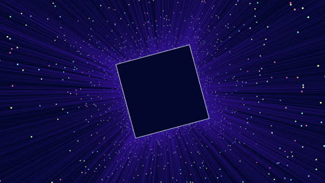 black square with diagonal stars on purple background celestial illusion