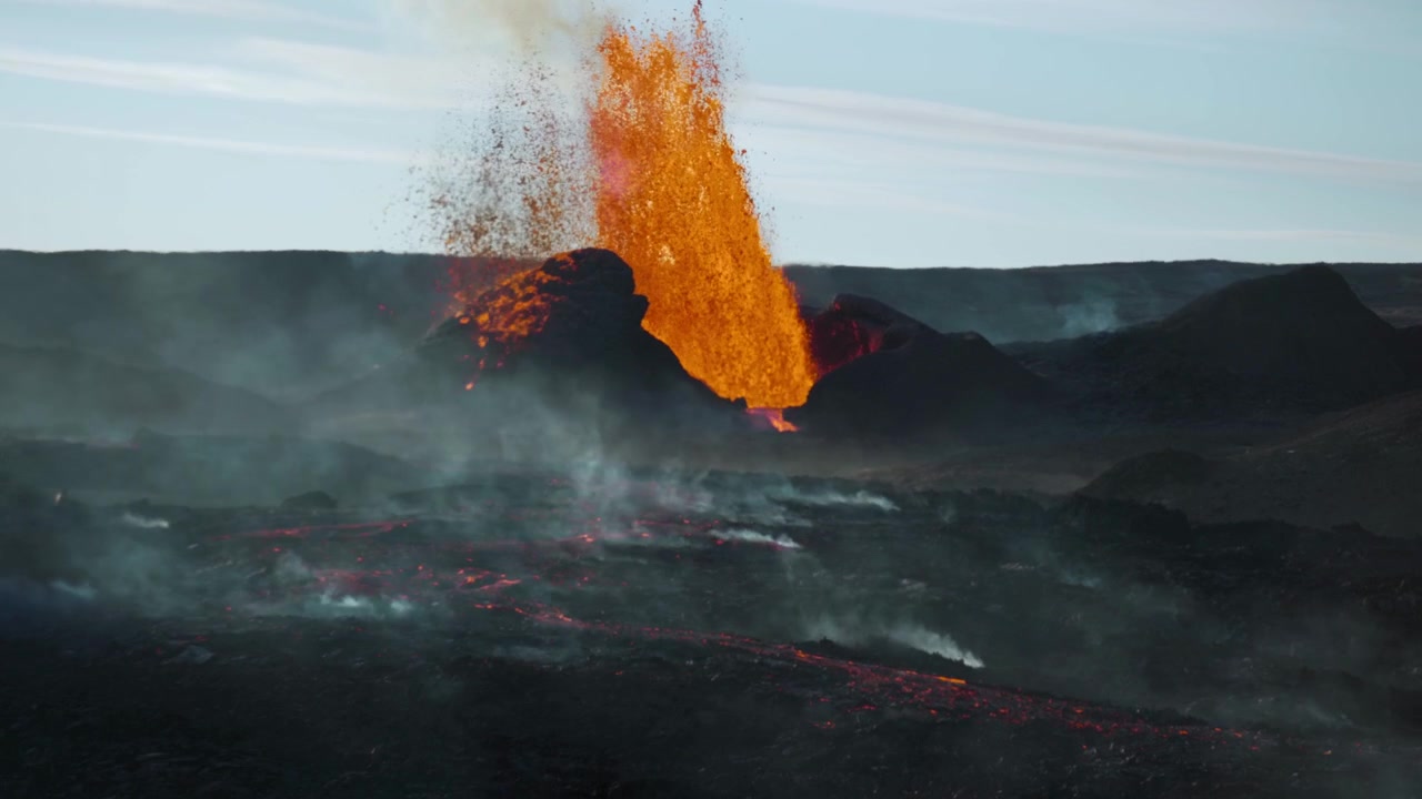 Vulcano Fagradalsfjall nell'Islanda sud-occidentale.