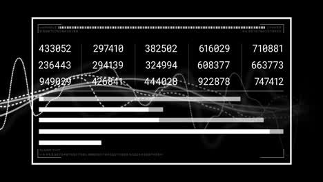 animación del procesamiento de datos sobre diagramas