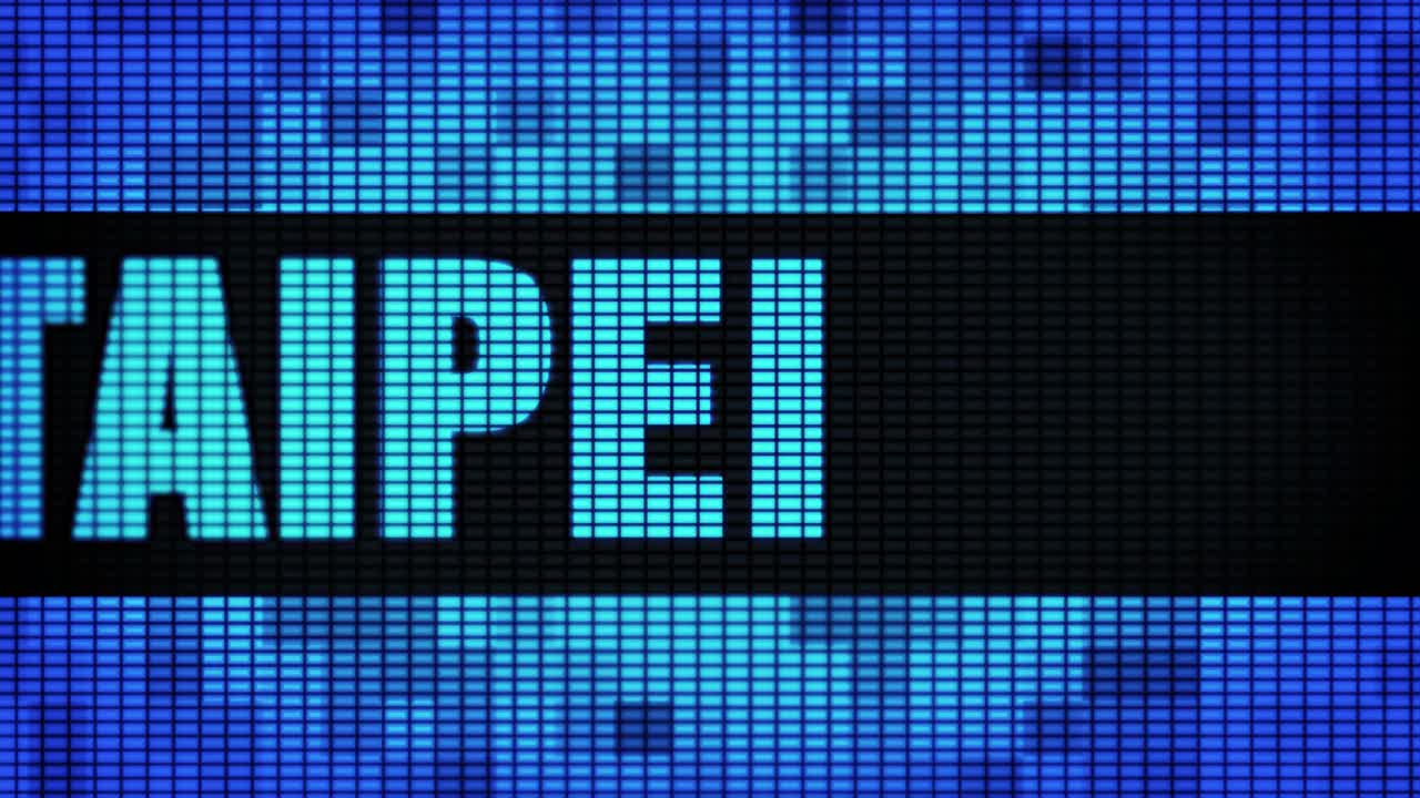 Digital Display Showing "Taipei"