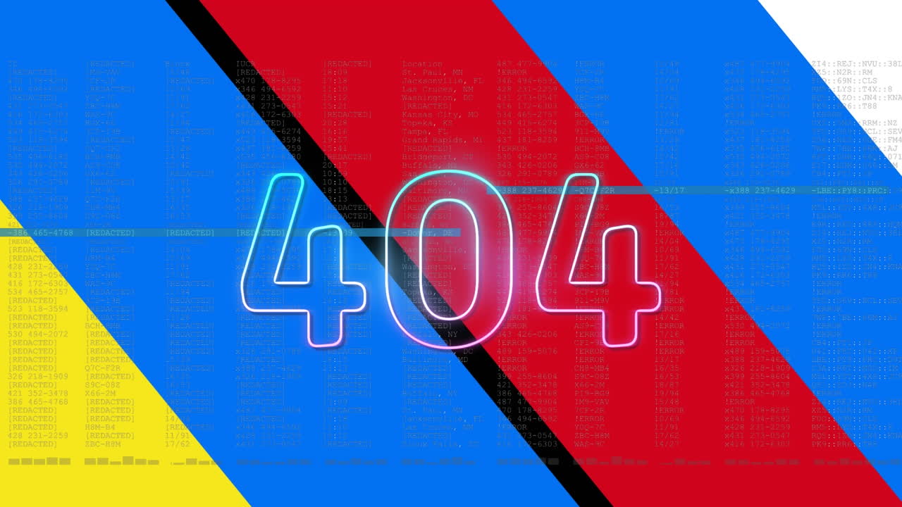 우크라이나와 러시아의  ⁇ 발 위에 404 텍스트의 애니메이션