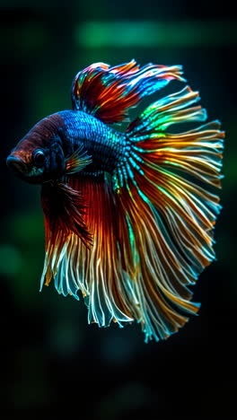 vibrant betta fish with flowing fins