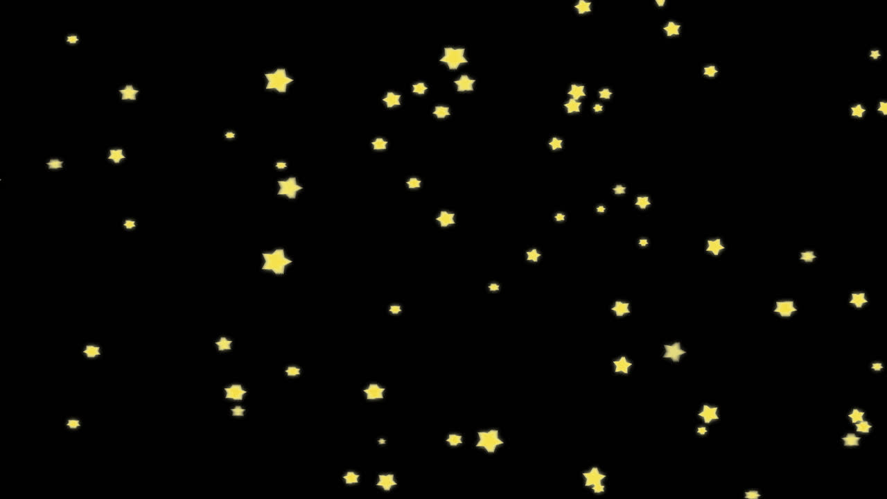 검은 바탕에 반이는 노란색 별