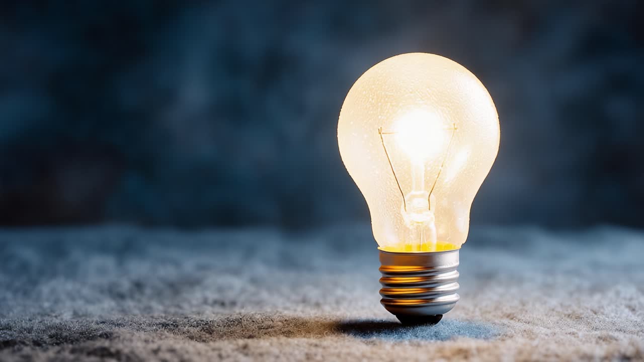 The Transformation of a Light Bulb: From Subdued Glow to Brilliant Illumination, Captured in Two Stunning Frames Emphasizing Its Beauty and Radiance