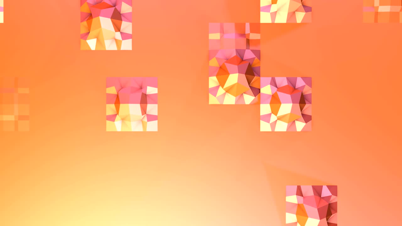 la superficie simple de baja poli 3d como fondo de ciencia ficción. el fondo de movimiento de baja poli geométrica suave de desplazamiento de polígonos rojos anaranjados puros. fondo de bucle sin costuras 4k fullhd con espacio de copia