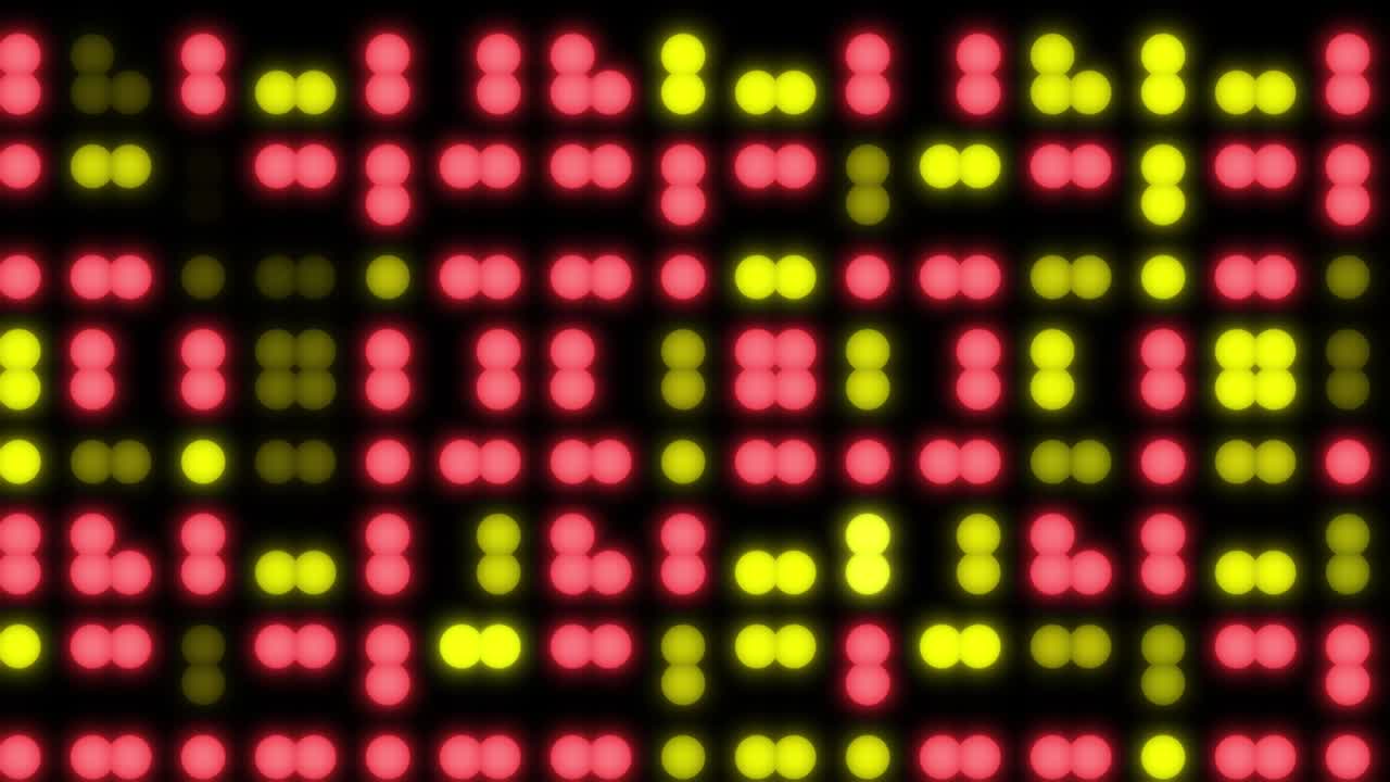 Disco Flicker Wall Flashing Lights.  Abstract Motion Graphics Background.