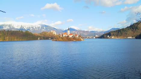 stunning 4k aerial drone video captures lake bled, slovenia, at sunrise