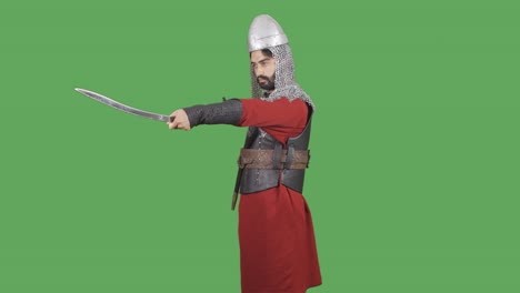 Medieval-Warrior.-Green-Screen-Video.