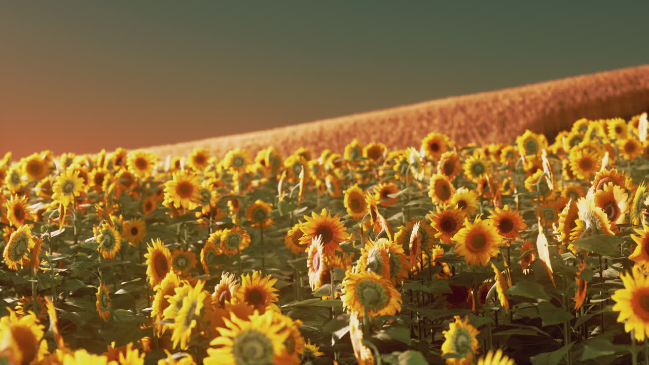 극적인 일몰 에 있는  ⁇ 꽃 ⁇