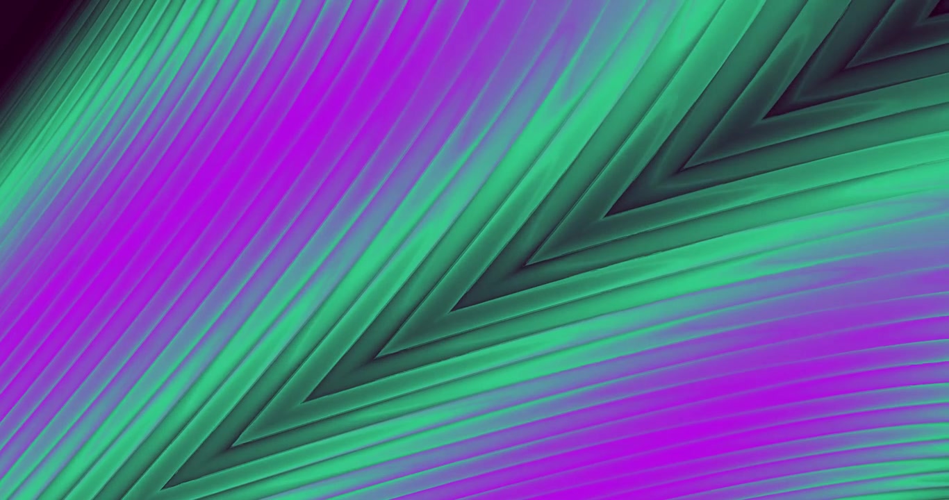 Abstract Motion Background with Purple and Green Geometric V-Shapes