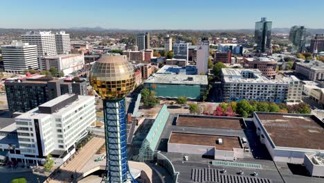 aerial orbit around the sunsphere in knoxville tennessee