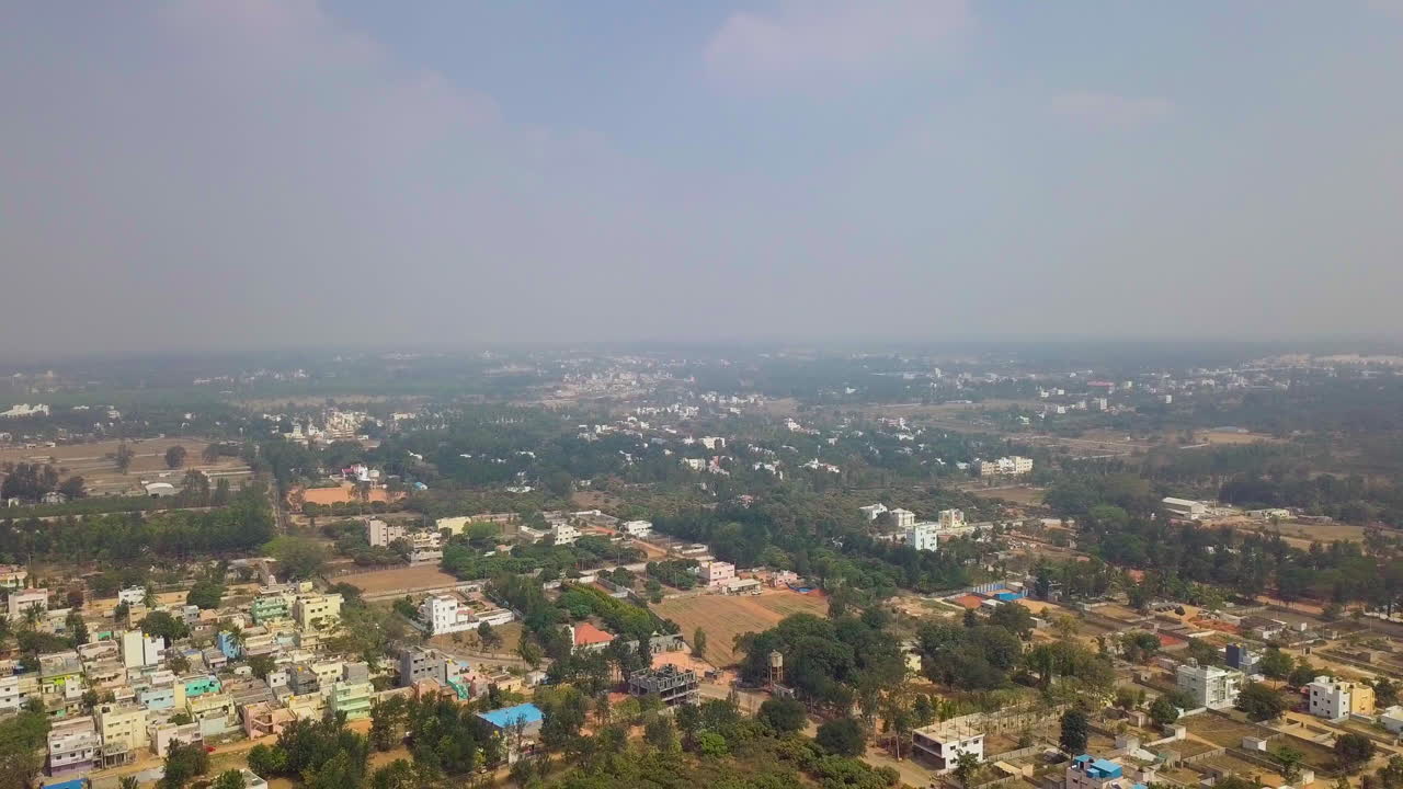 Aerial View of a Village in India