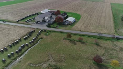 amish wedding in an amish farm captured by a drone