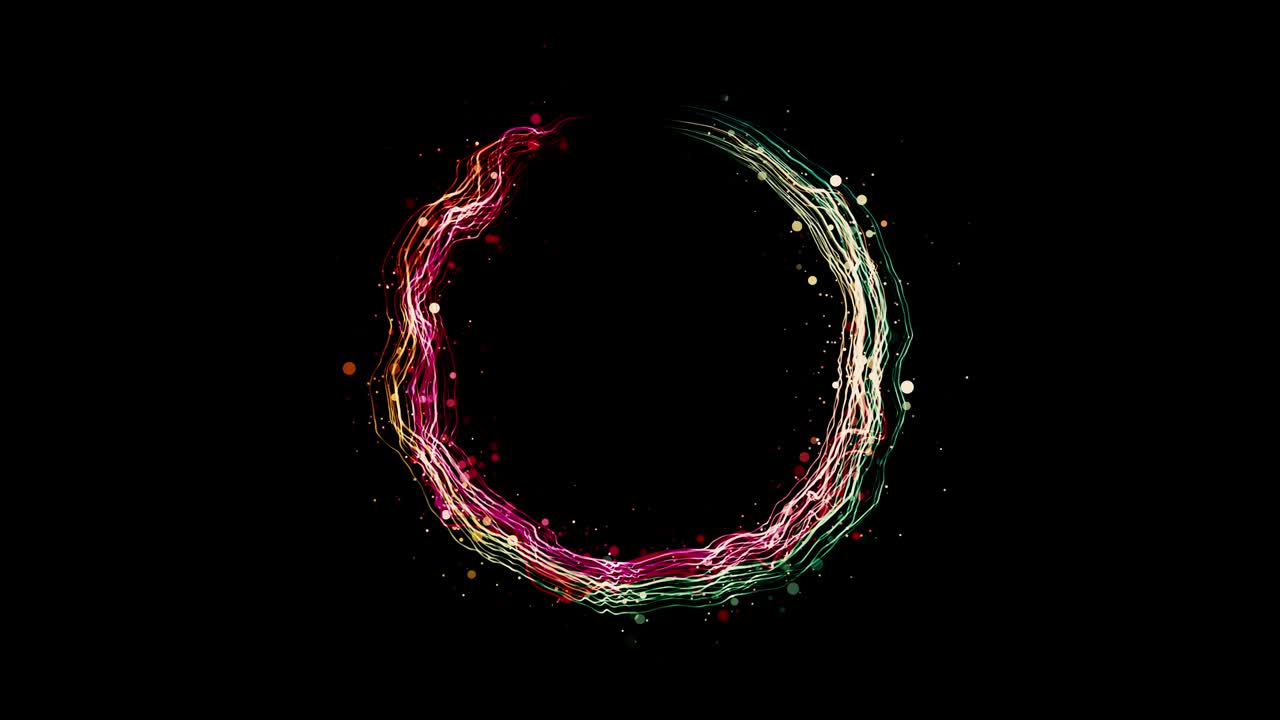 anillo de partículas de fondo 4k